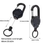 Retractable Reel Clip Keychain Dimensions
