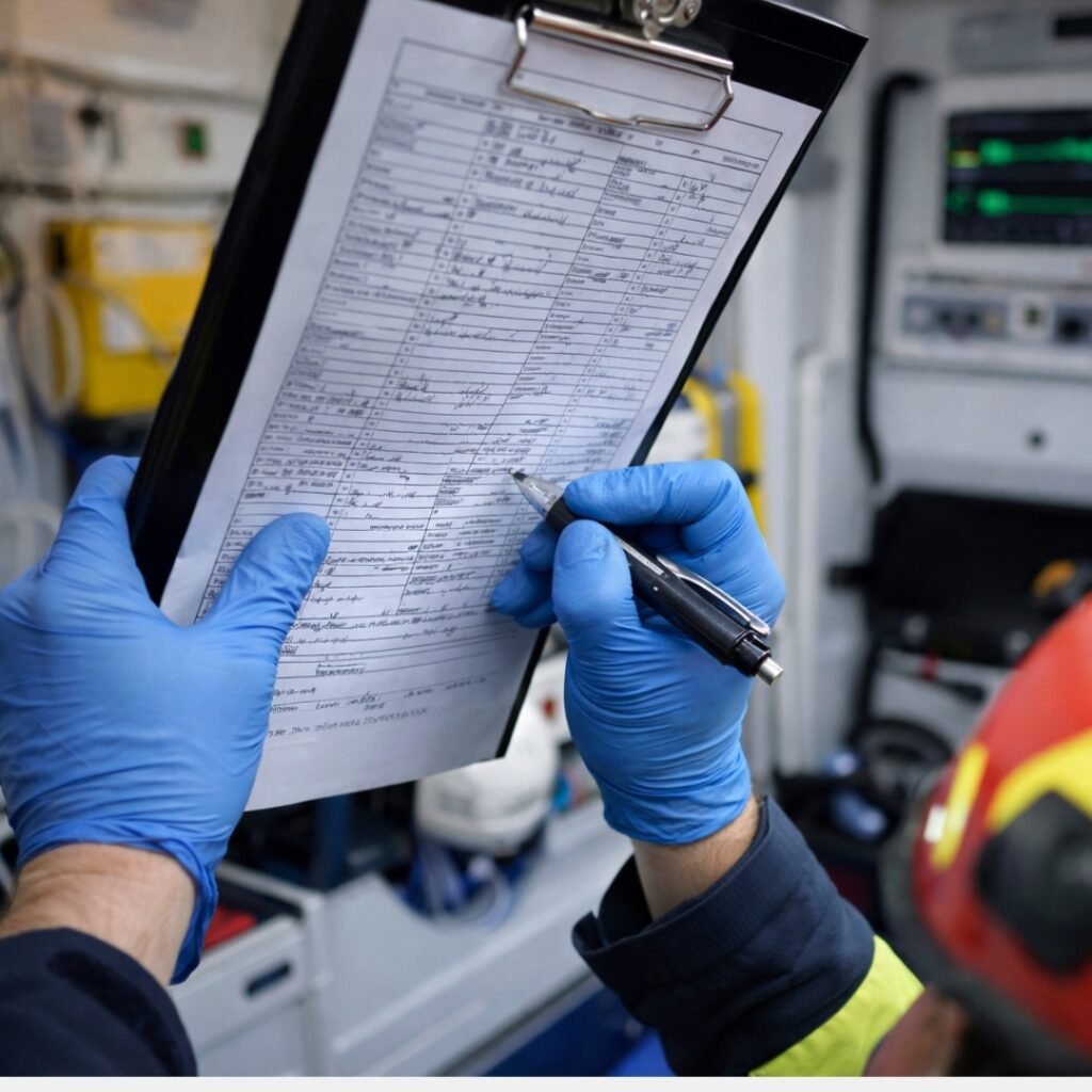 Tombow AirPress Ballpoint Pen Writing In Ambulance