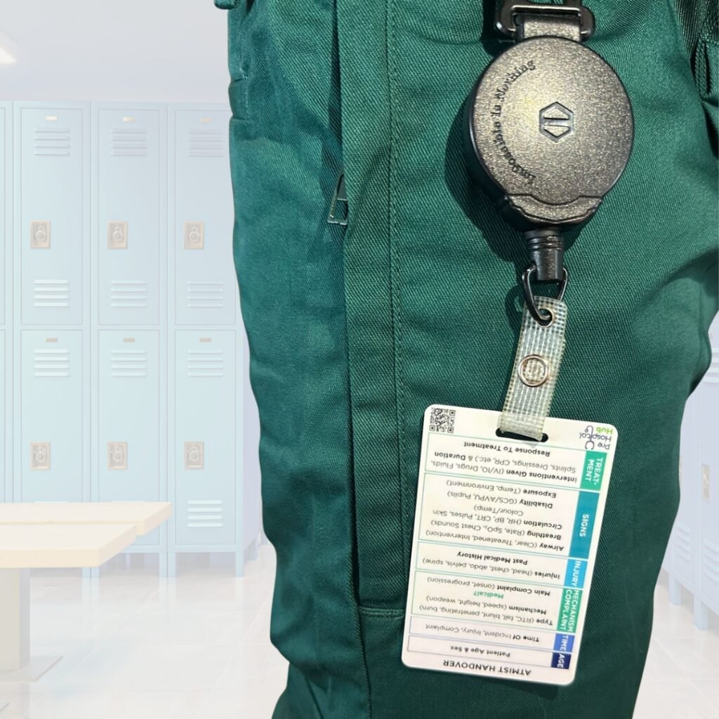 Prehospital Handover Reference Card Trouser Leg