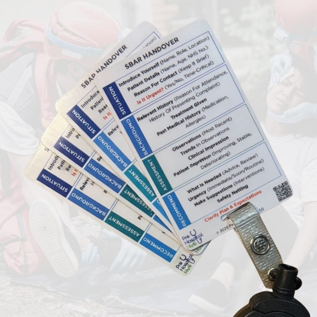 Prehospital Handover Reference Card Lanyard