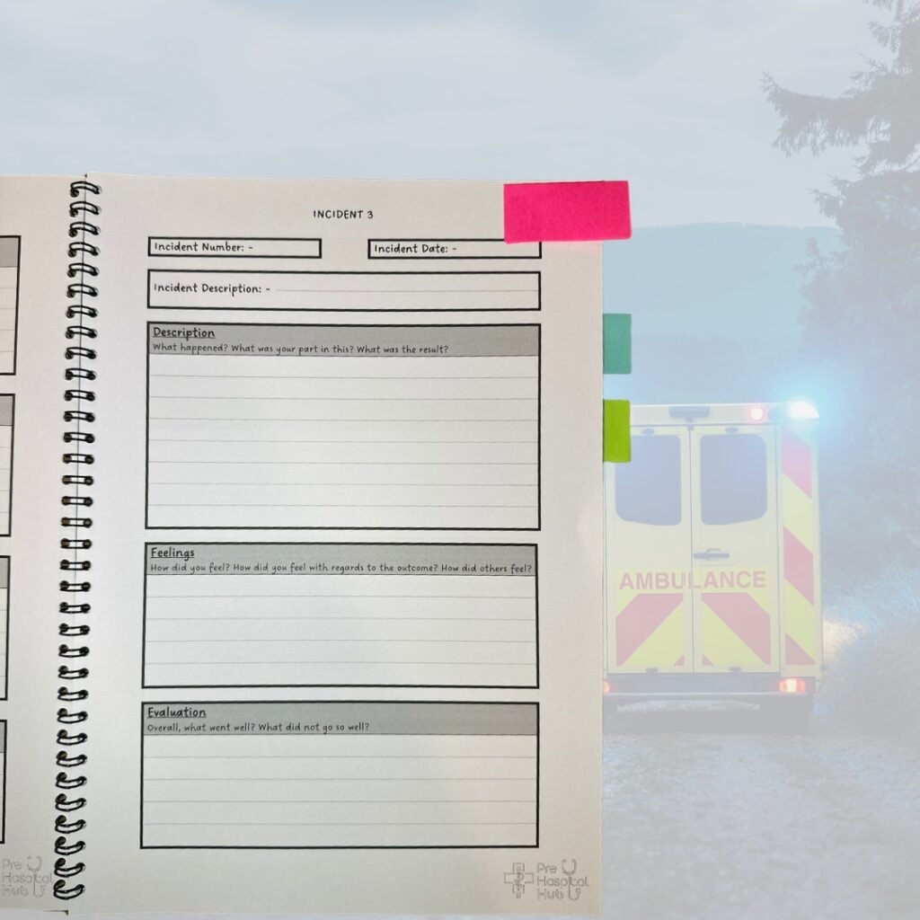 PreHospitalHub Reflection Logbook Page Sample