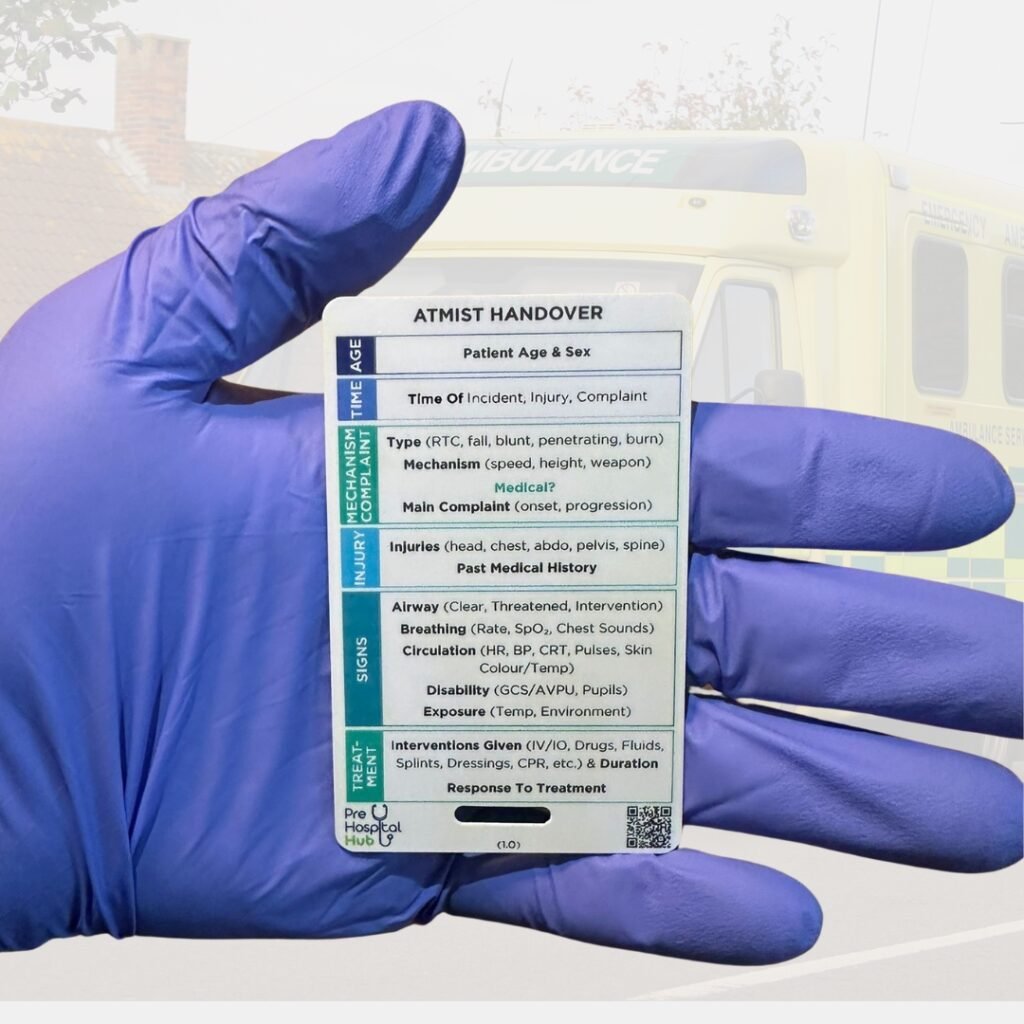 Prehospital Handover Reference Card ATMIST
