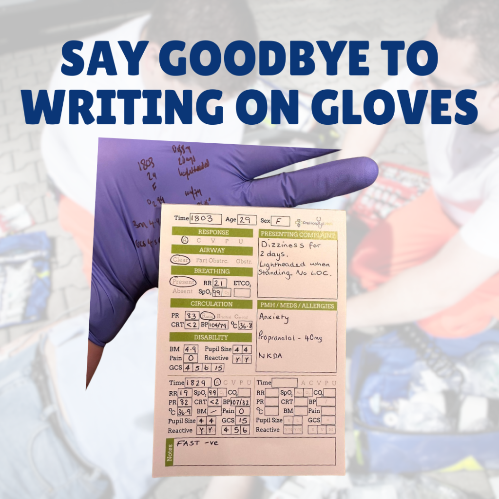 Prehospital Primary Survey & Observations Notepad